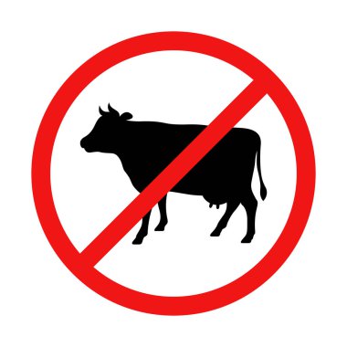 Beyaz Arkaplanda İnek İşareti Yok