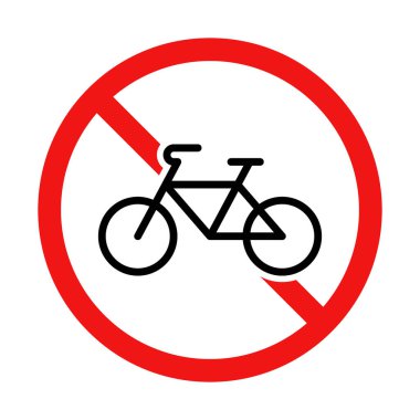 beyaz arka planda bisiklet işareti yok