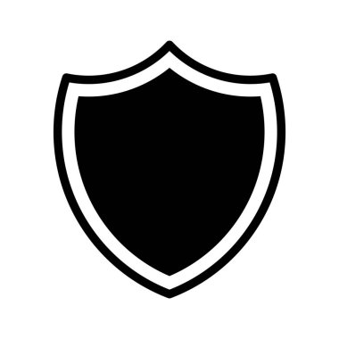 Beyaz Arkaplanda İzole Kalkan Simgesi