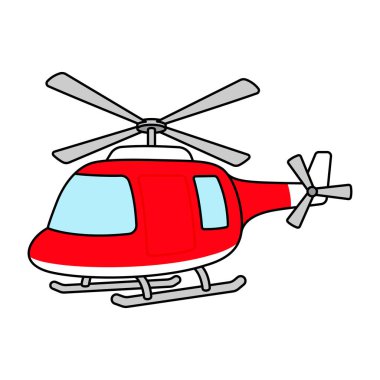 Vektör Çizgi Filmi Helikopter İllüstrasyonu