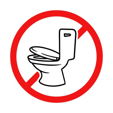 Beyaz Arkaplanda Tuvalet İşareti Yok