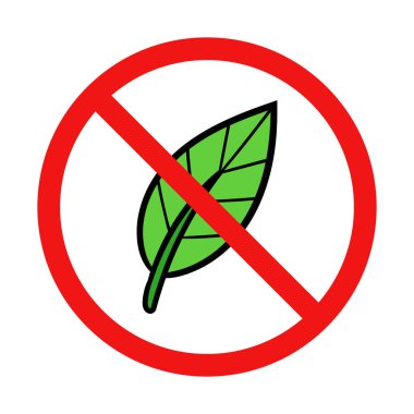 Beyaz Arkaplanda Yaprak İşareti Yok