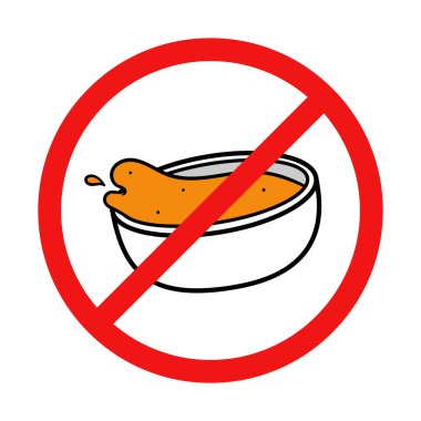 Beyaz Arkaplanda Çorba İşareti Yok