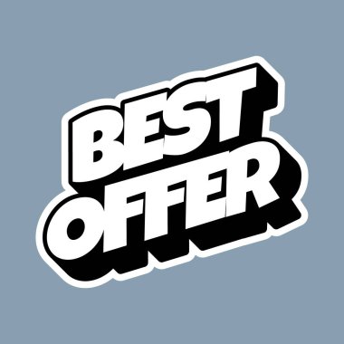 3B Gölgelemeli En İyi Vektör Etiketi İllüstrasyonu