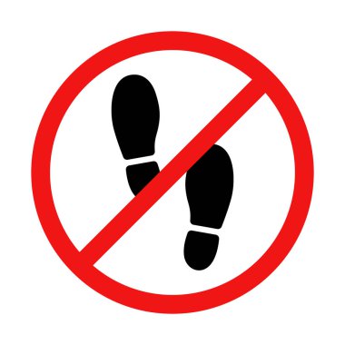 Beyaz Arkaplanda Yürüyen İşaret Yok