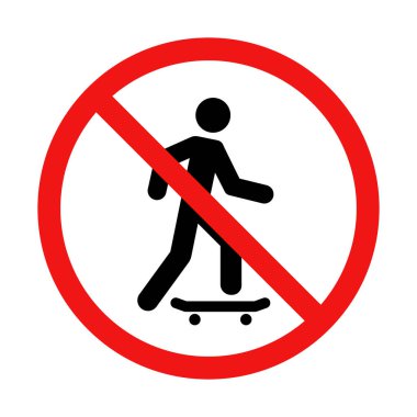 Vektör Kaykay Yok İşareti