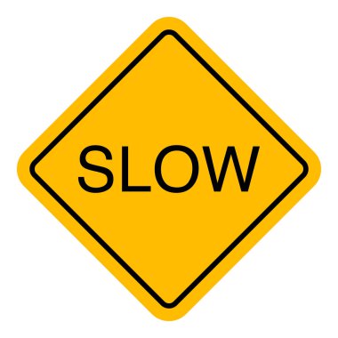 Vektör Yavaş Yol İşareti