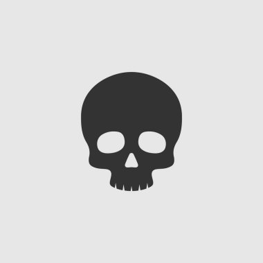 Vektör Basit İzole Kurukafa Simgesi