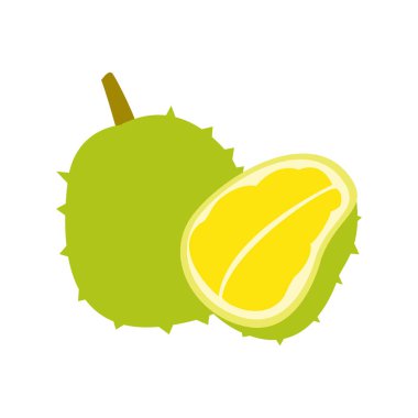 Çizgi film Durian Düz Tasarım Çizimi