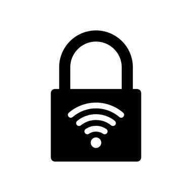 Kilitli Kablosuz Bağlantı Simgesi İllüstrasyonu
