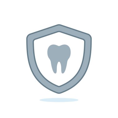Vektör Diş Koruma veya Kalkan İllüstrasyonu