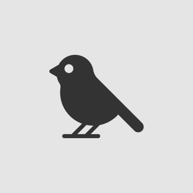 Vektör Basit İzole Kuş Simgesi