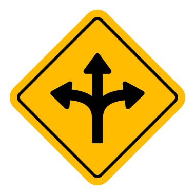 Yol İşareti Resiminde Vektör Fork