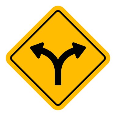 Yol İşareti Resiminde Vektör Fork