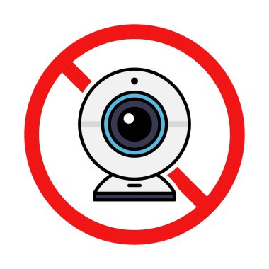 Beyaz Arkaplanda Webcam İşareti Yok