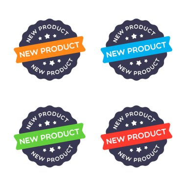 Vektör Yeni Ürün Yıldız Rozet Etiketleri