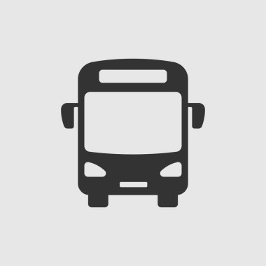 Vektör Basit İzole Otobüs Simgesi