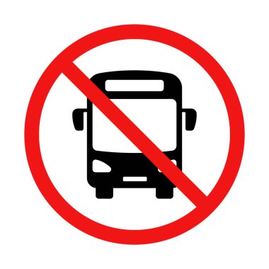 Beyaz Arkaplanda Otobüs İşareti Yok