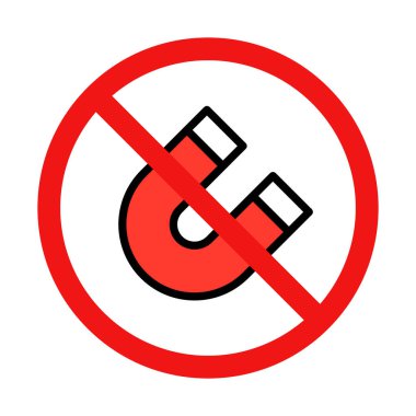 Beyaz Arkaplanda Mıknatıs İşareti Yok