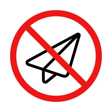 Beyaz Arkaplanda Kağıt Uçak İşareti Yok