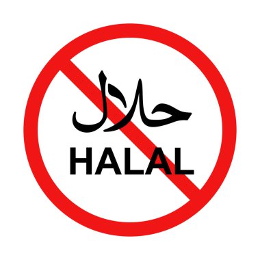 Beyaz Arkaplanda Helal Olmayan İşaret