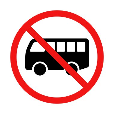 Beyaz Arkaplanda Otobüs İşareti Yok