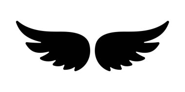 Beyaz arkaplanda vektör kanatları