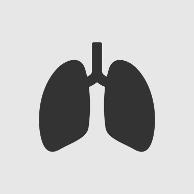 Vektör Basit İzole Akciğerler Simgesi