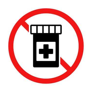 Beyaz Arkaplanda İlaç İşareti Yok