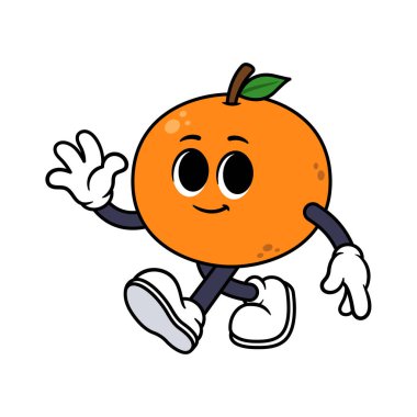 Vektör Turuncu Karakter Dalgalanması