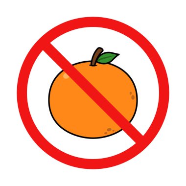 Beyaz Arkaplanda Turuncu veya Mandalina İşareti Yok