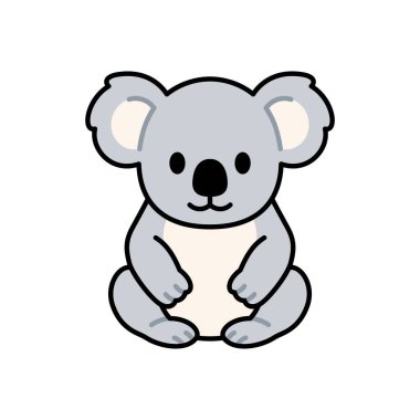 çizgi film koala vektör çizimi