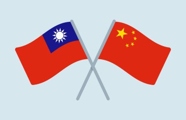 Vektör Tayvan ve Çin Bayrakları Görüntü