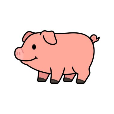 Çizgi film domuz vektör çizim