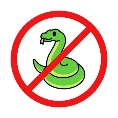 Beyaz Arkaplanda Yılan İşareti Yok