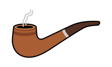 Vektör Sigara İçen Boru Çizimi