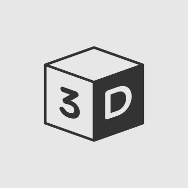 Vektör Basit İzole edilmiş 3B Simgesi