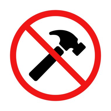 Beyaz Arkaplanda Çekiç İşareti Yok