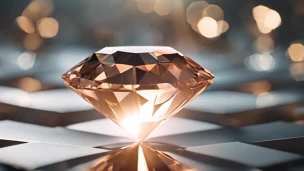Zlatý Diamant Super Zpomaleném Pohybu — Stock video