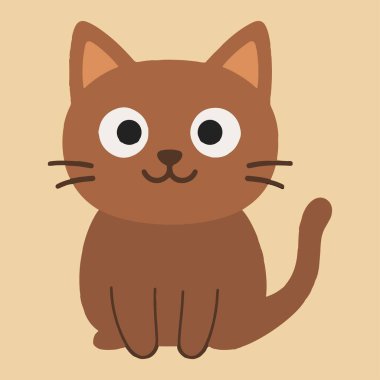 kedi ögesi çıkartması gülümsemesi şirin