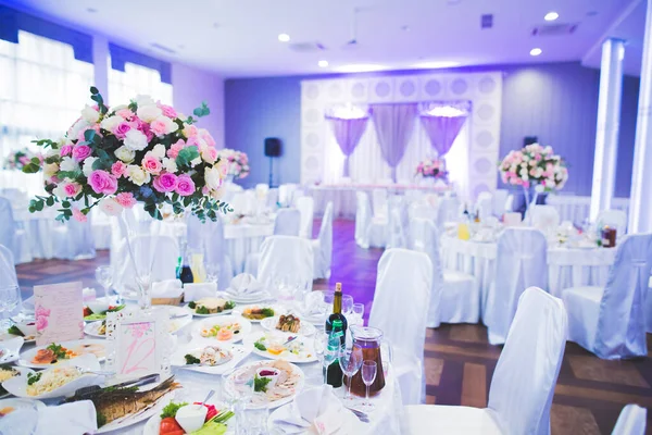 Esküvői Szertartásra Előkészített Étterem Belseje — Stock Fotó