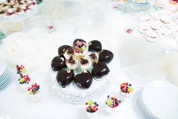 Buffet Avec Une Variété Délicieux Bonbons Idées Nourriture Célébration — Photo