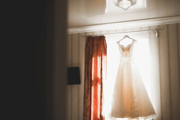 Ідеальна Весільна Сукня Кімнаті Нареченої — стокове фото