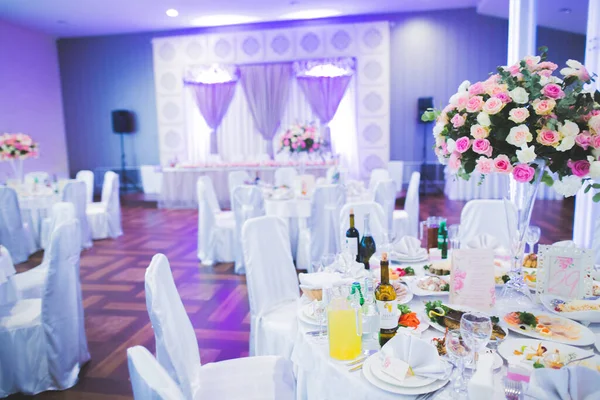 Esküvői Szertartásra Előkészített Étterem Belseje — Stock Fotó