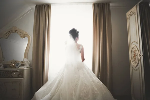 결혼식 베일을 아름다운 신부의 — 스톡 사진