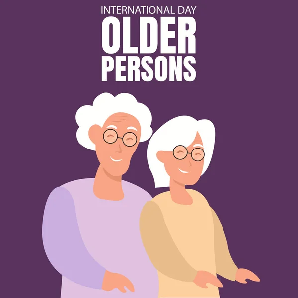 stock vector illustration vector graphic of a pair of grandfather and grandmother with glasses side by side, perfect for international day of older persons, celebrate, greeting card, etc.