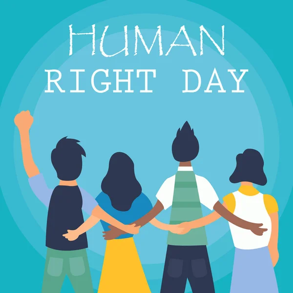 Illustration Vector Graphic People Hugging Each Other Perfect International Day — Vetor de Stock