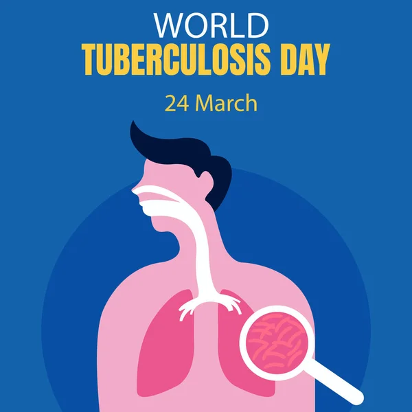 Illustration Vector Graphic Anatomy Lungs Human Body Affected Tuberculosis Showing — Wektor stockowy