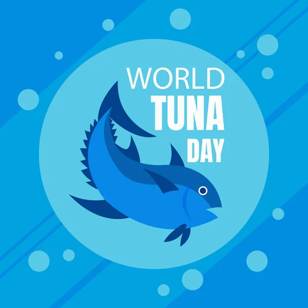 Illustration Vector Graphic Tuna Air Bubbles Perfect International Day World — 图库矢量图片