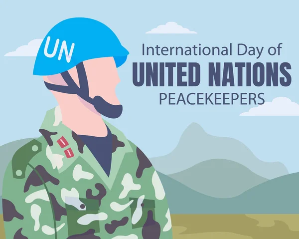 Illustration Vector Graphic Soldiers Camouflage Hills Perfect International Day United — Stockvector